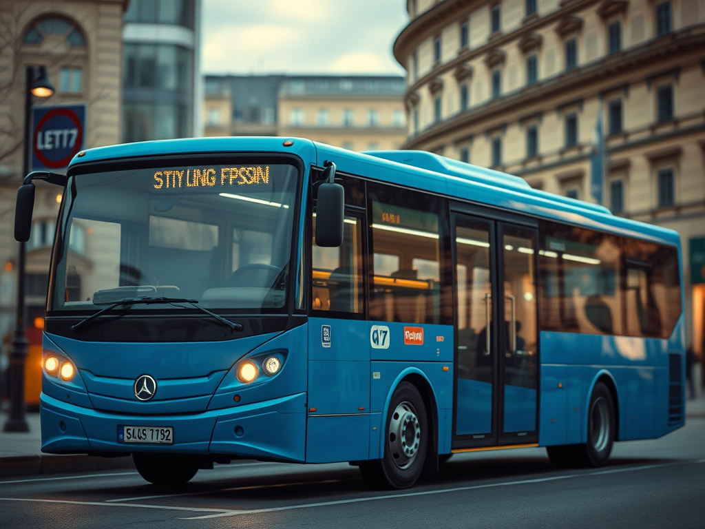 Bussarnas blå färg i Stockholm